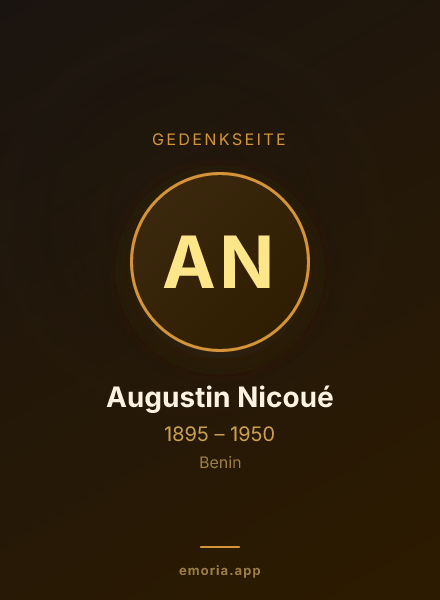 Gedenkportrait von Augustin Nicoué