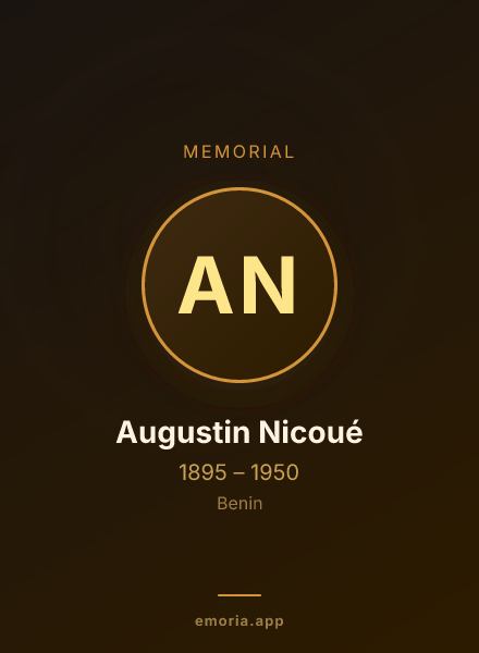 Memorial portrait of Augustin Nicoué