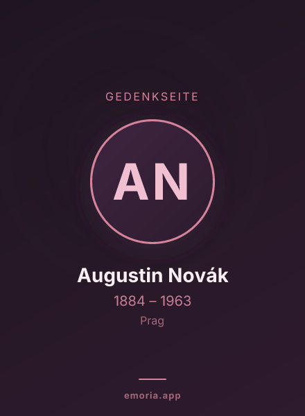 Gedenkportrait von Augustin Novák
