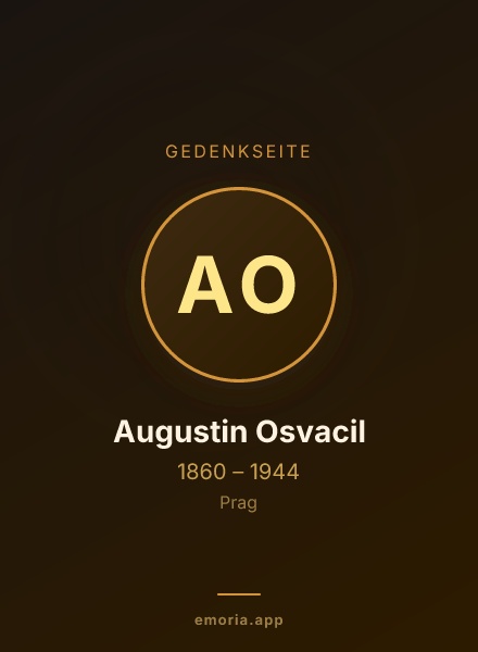 Gedenkportrait von Augustin Osvacil