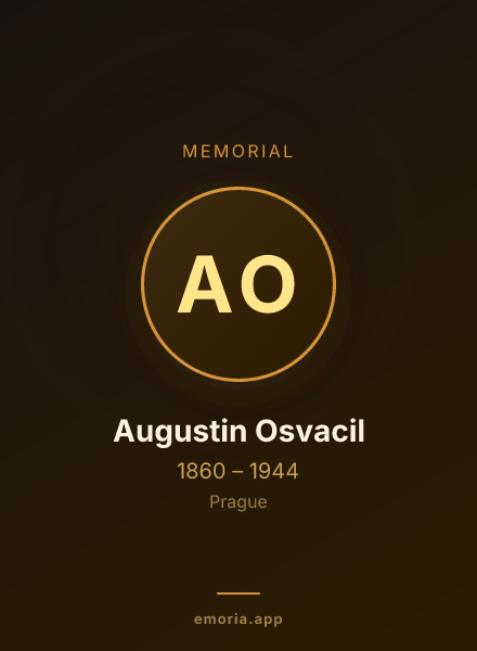 Memorial portrait of Augustin Osvacil