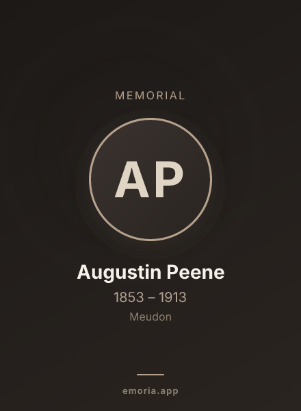 Memorial portrait of Augustin Peene