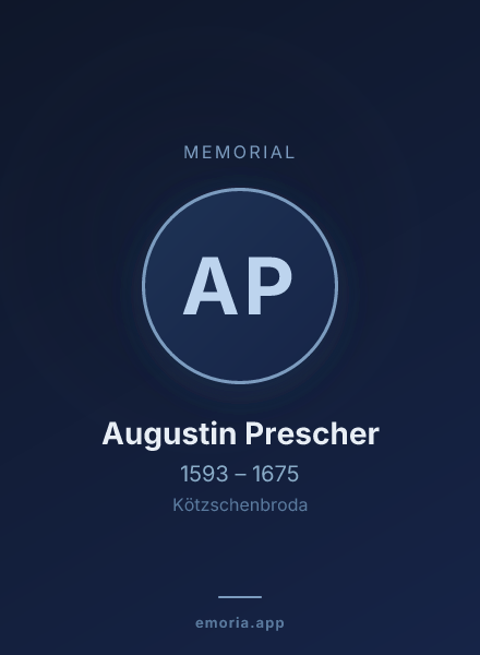 Memorial portrait of Augustin Prescher