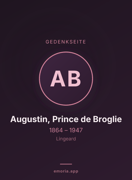 Gedenkportrait von Augustin, Prince de Broglie