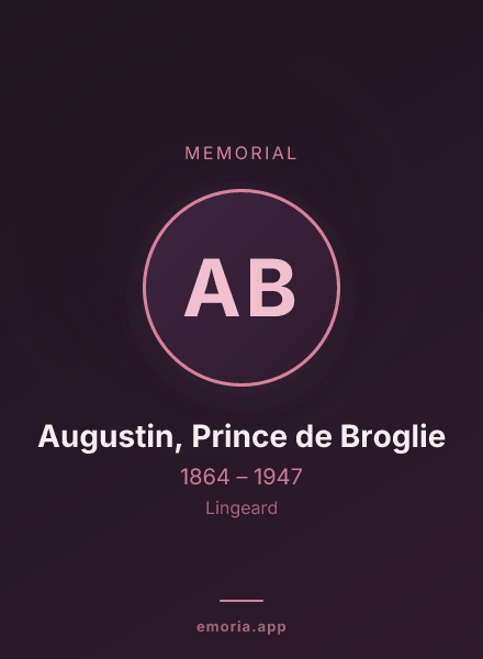 Memorial portrait of Augustin, Prince de Broglie