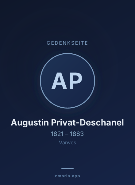Gedenkportrait von Augustin Privat-Deschanel