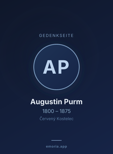 Gedenkportrait von Augustin Purm
