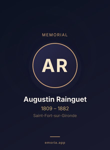 Memorial portrait of Augustin Rainguet