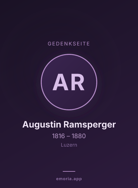 Gedenkportrait von Augustin Ramsperger
