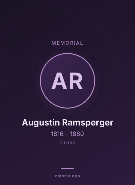 Memorial portrait of Augustin Ramsperger