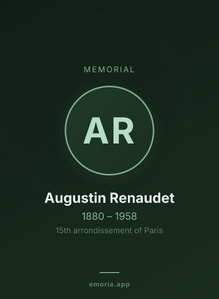 Memorial portrait of Augustin Renaudet