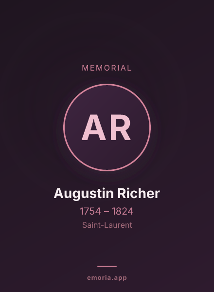 Memorial portrait of Augustin Richer