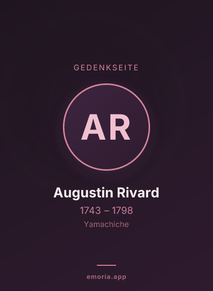 Gedenkportrait von Augustin Rivard