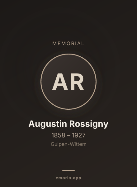 Memorial portrait of Augustin Rossigny