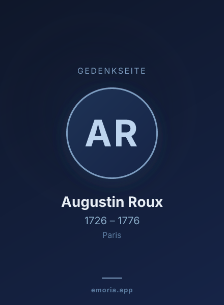 Gedenkportrait von Augustin Roux