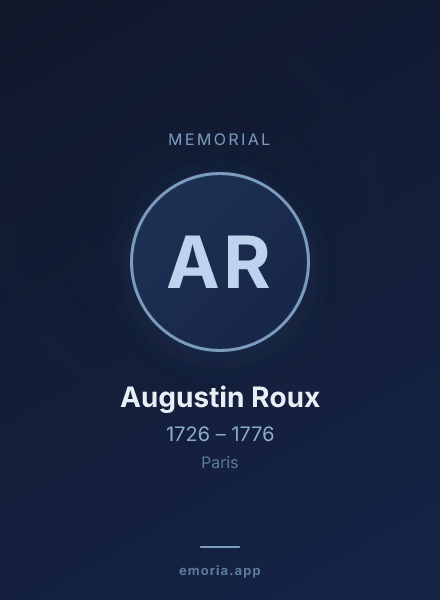 Memorial portrait of Augustin Roux