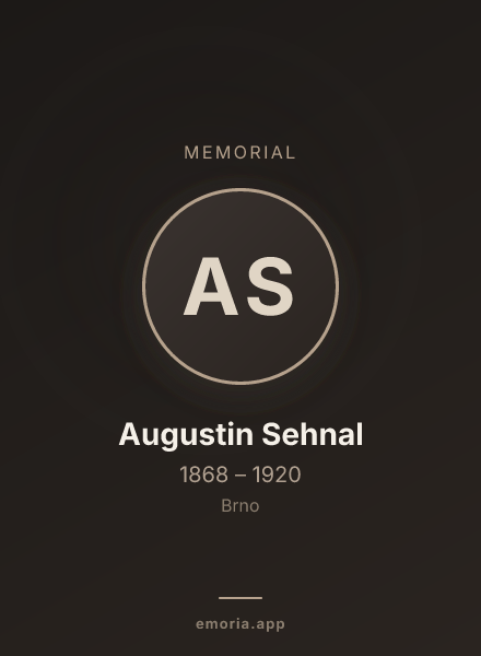 Memorial portrait of Augustin Sehnal