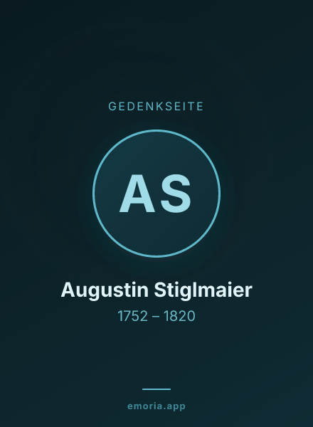 Gedenkportrait von Augustin Stiglmaier