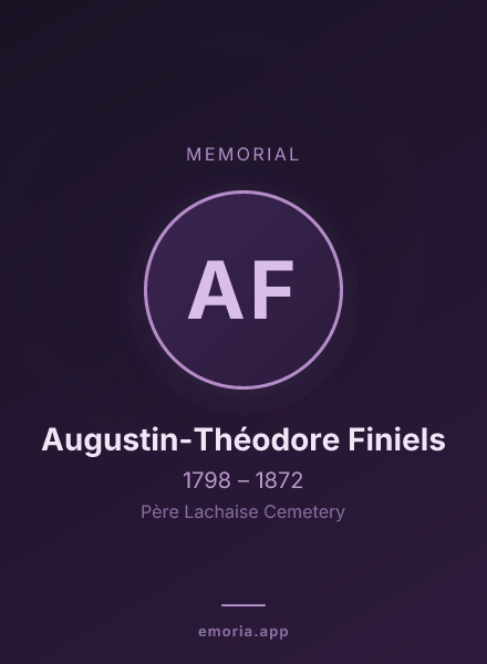 Memorial portrait of Augustin-Théodore Finiels