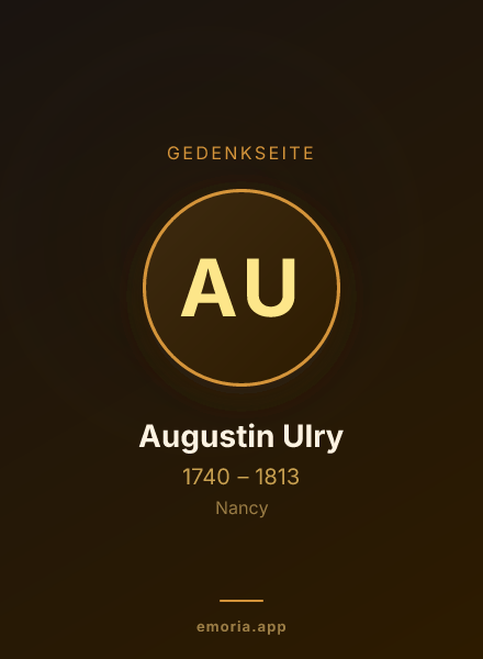 Gedenkportrait von Augustin Ulry