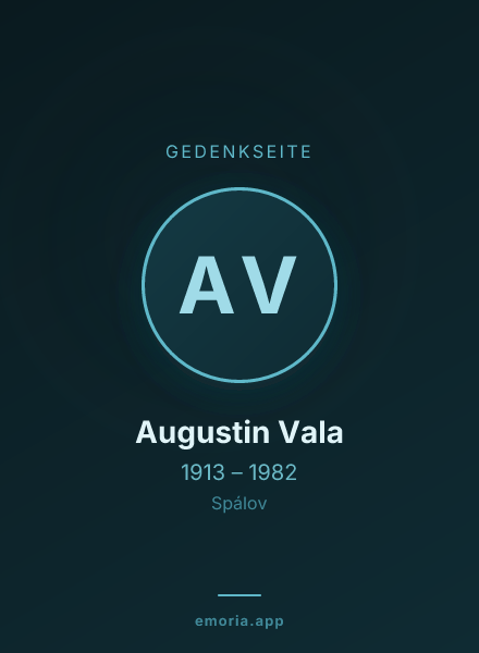 Gedenkportrait von Augustin Vala