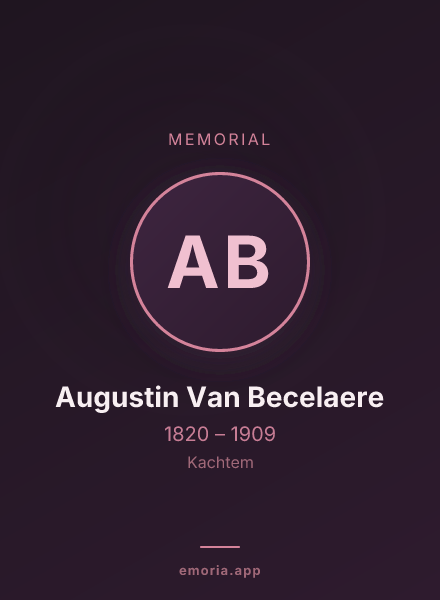 Memorial portrait of Augustin Van Becelaere