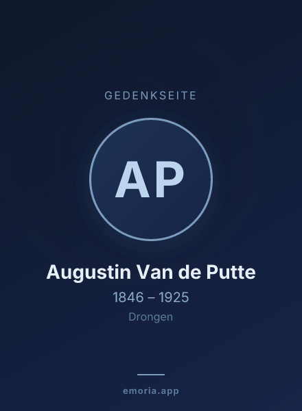 Gedenkportrait von Augustin Van de Putte