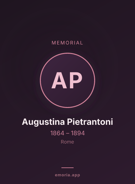 Memorial portrait of Augustina Pietrantoni