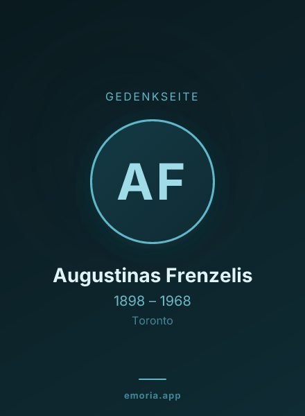 Gedenkportrait von Augustinas Frenzelis