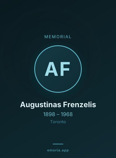 Memorial portrait of Augustinas Frenzelis