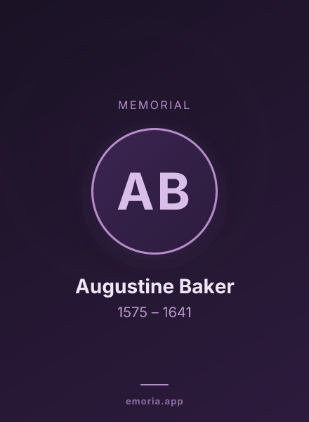 Memorial portrait of Augustine Baker