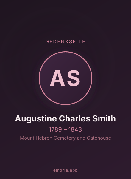 Gedenkportrait von Augustine Charles Smith