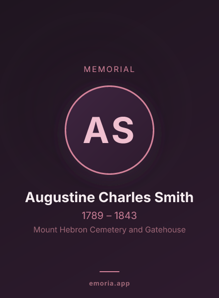 Memorial portrait of Augustine Charles Smith