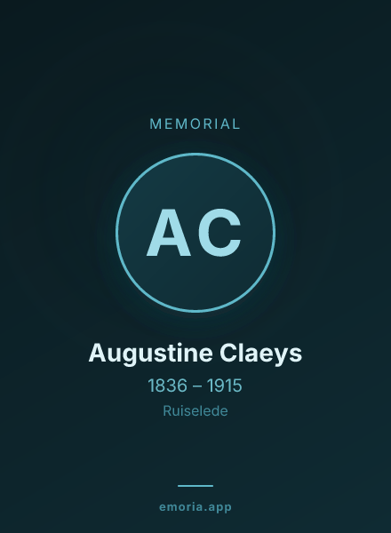 Memorial portrait of Augustine Claeys