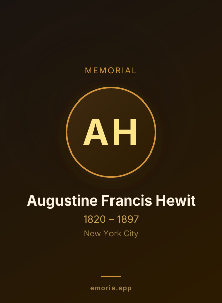 Memorial portrait of Augustine Francis Hewit
