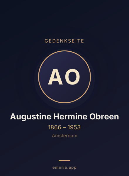 Gedenkportrait von Augustine Hermine Obreen