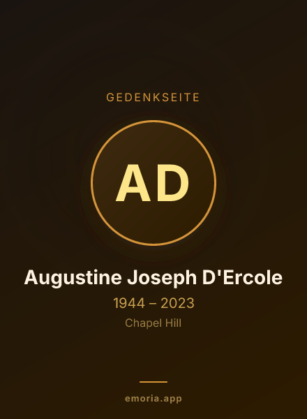 Gedenkportrait von Augustine Joseph D'Ercole