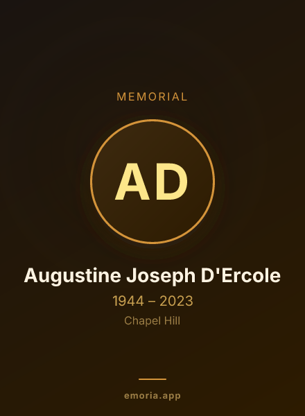 Memorial portrait of Augustine Joseph D'Ercole