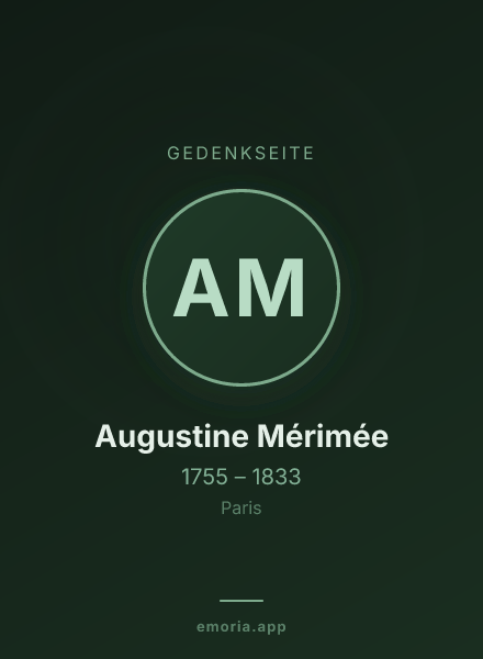 Gedenkportrait von Augustine Mérimée