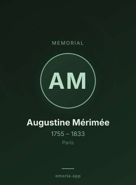 Memorial portrait of Augustine Mérimée