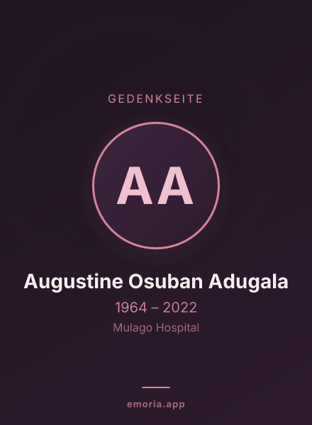 Gedenkportrait von Augustine Osuban Adugala