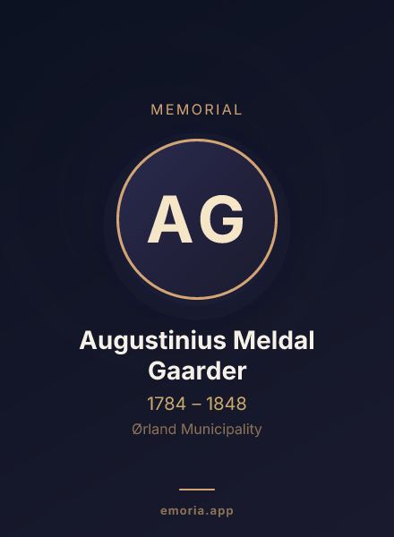 Memorial portrait of Augustinius Meldal Gaarder