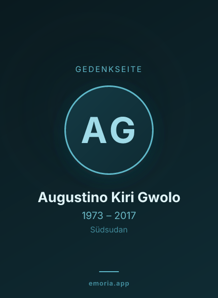Gedenkportrait von Augustino Kiri Gwolo