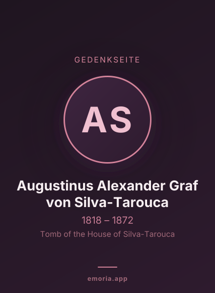Gedenkportrait von Augustinus Alexander Graf von Silva-Tarouca