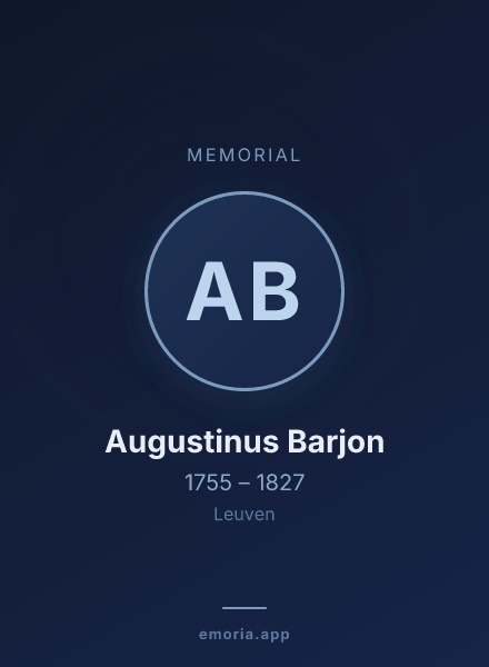 Memorial portrait of Augustinus Barjon