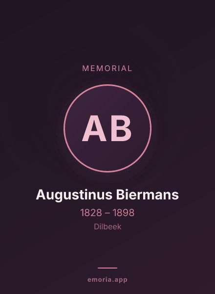 Memorial portrait of Augustinus Biermans