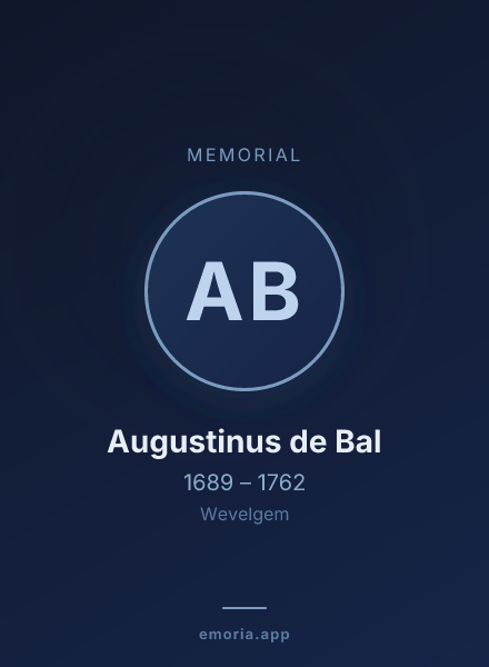 Memorial portrait of Augustinus de Bal