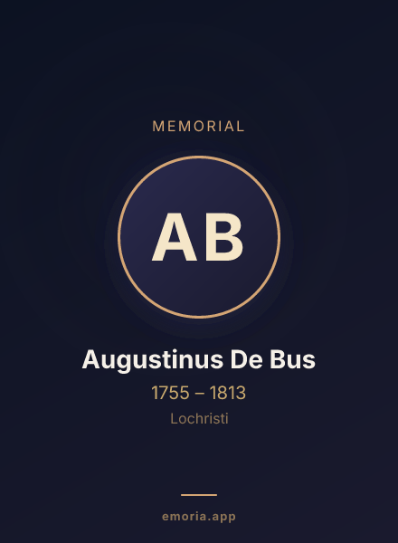 Memorial portrait of Augustinus De Bus