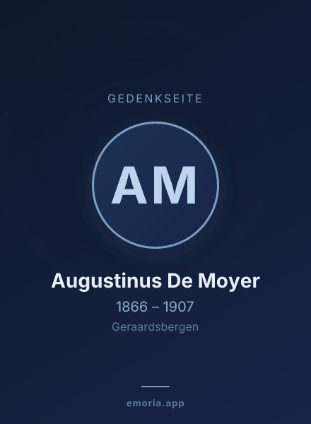 Gedenkportrait von Augustinus De Moyer