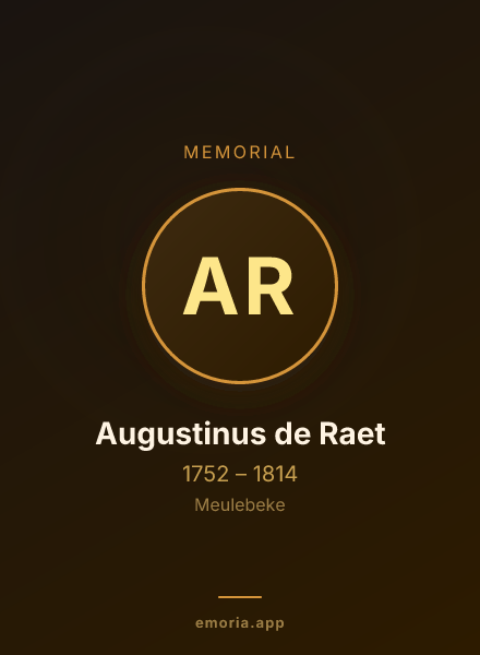 Memorial portrait of Augustinus de Raet